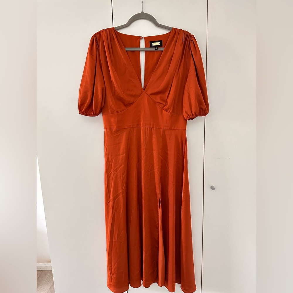 Alexia Admor Copper/Orange Midi Dress Size 10 *Worn Once*